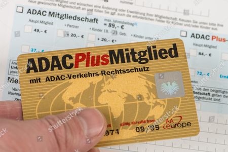 Man Holds Membership Card German Automobile Club Editorial Stock Photo Stock Image Shutterstock