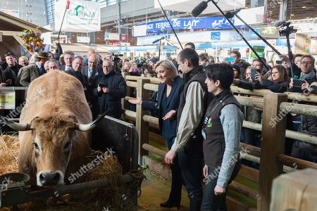 Marine Le Pen Visits International Trade Fair Stock Photos