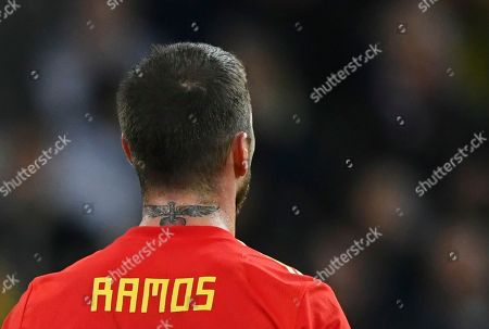 Neck Tattoo Sergio Ramos Spain Editorial Stock Photo Stock Image Shutterstock