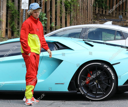  Justin  Bieber  out about Los Angeles stockfot k exkluz v 