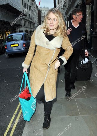 Cressida Bonas leaving Jermyn Street theatre London Stock Photos