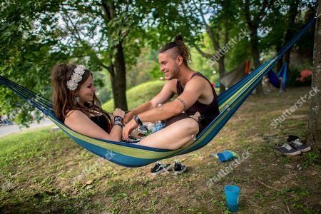 Festivalgoers Rest Hammock On Second Day Fishing Editorial Stock Photo Stock Image Shutterstock