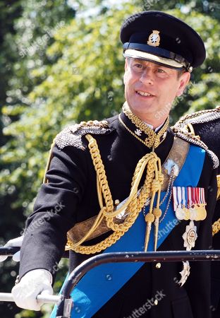 edward prince royal wessex uniform military lulworth yeomanry ceremony castle service attends regiment present dorset shutterstock guidon west south